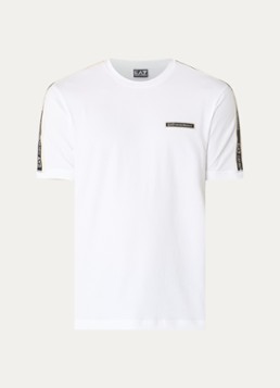 Armani Heren T-shirt met logo in de kleur Wit
