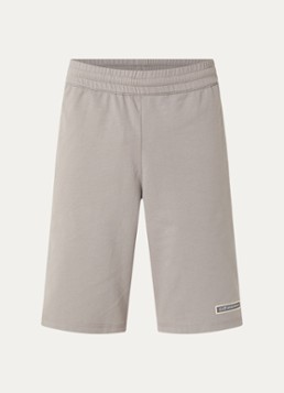 Armani Heren Straight fit korte joggingbroek met logoprint in de kleur Blauw