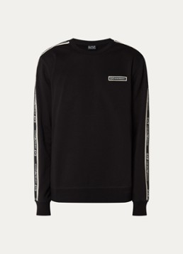 Armani Heren Sweater met logo in de kleur Zwart