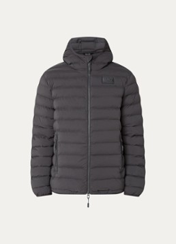 Armani Heren Gewatteerd jack met ritszakken in de kleur Antraciet