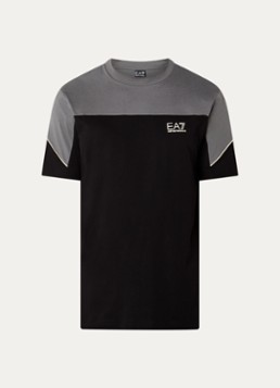 Armani Heren T-shirt met logo in de kleur Zwart