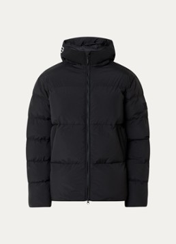 Armani Heren Puffer jack met capuchon en steekzakken in de kleur Zwart