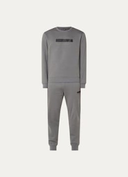 Armani Heren Trainingspak met logo en steekzakken in de kleur Grijs
