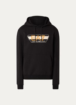 Armani Heren Hoodie met 3D logoprint in de kleur Zwart
