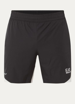 Armani Heren Straight fit korte broek met logo en steekzakken in de kleur Zwart