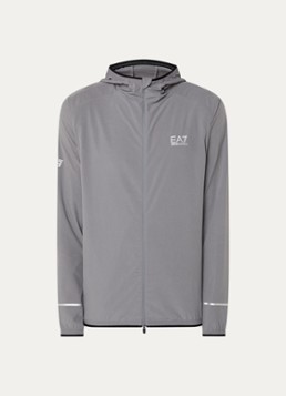 Armani Heren Sweatvest met logo en ritszakken in de kleur Grijs