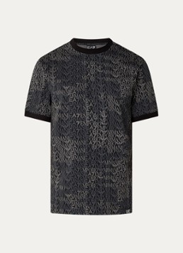 Armani Heren T-shirt met logoprint in de kleur Zwart