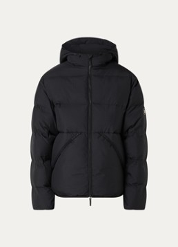 Armani Heren Puffer jack met steekzakken en capuchon in de kleur Zwart