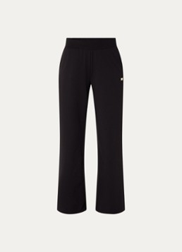 Armani Dames High waist flared fit joggingbroek met steekzakken in de kleur Zwart