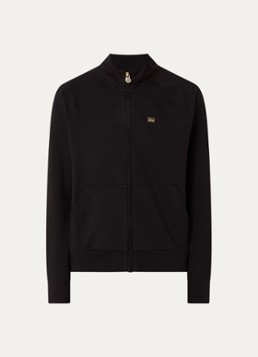 Armani Dames Sweatvest met logo in de kleur Zwart