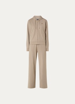 Armani Dames Trainingspak met logo in de kleur Donkerbeige