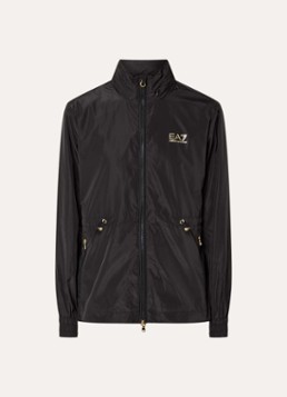 Armani Dames Jack met logo en ritszakken in de kleur Zwart