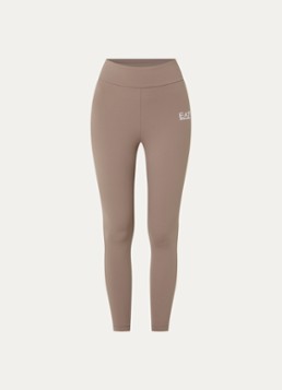 Armani Dames High waist skinny fit trainingslegging met logo in de kleur Lichtbruin