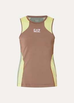 Armani Dames Tanktop met logo in de kleur Lichtbruin