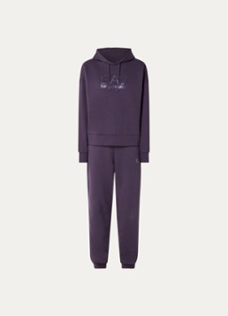 Armani Dames Trainingspak met logoprint en steekzakken in de kleur Violet