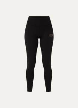 Armani Dames High waist skinny fit trainingslegging met logo in de kleur Zwart