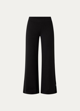 Armani Dames Mid waist wide fit broek met steekzakken in de kleur Zwart