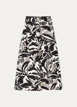 Expresso Dames Midi A-lijn rok met print in de kleur Zwart
