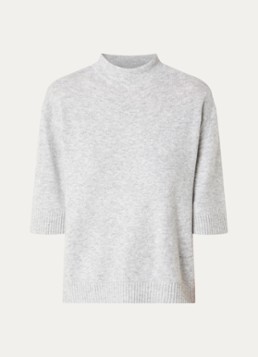 OPUS Dames Fijngebreide pullover in wolblend in de kleur Grijsmele, maat: 36