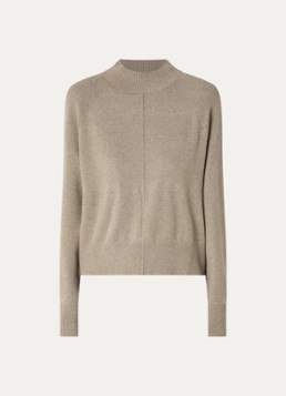 OPUS Dames Pleem fijngebreide pullover in wolblend in de kleur Zand, maat: 38