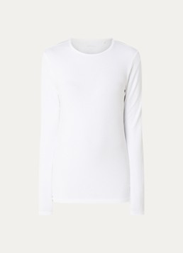 OPUS Dames Smilla longsleeve met stretch in de kleur Wit, maat: 44
