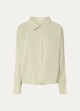 OPUS Dames Fayra blouse met trekkoord in de kleur Lindegroen, maat: 38