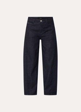 OPUS Dames Lolah Vision high waist straight leg cropped jeans met donkere wassing in de kleur Donkerblauw, maat: 36/L28