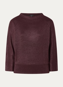 OPUS Dames Glantina trui met lurex in de kleur Kastanjebruin, maat: 44
