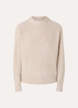 OPUS Dames Posmic fijngebreide trui met lurex in de kleur Creme, maat: 34