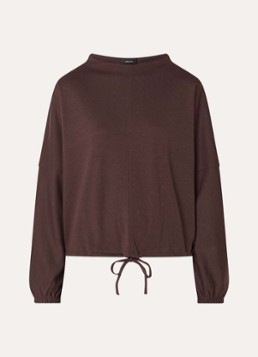 OPUS Dames Gumipa sweater met trekkoord in de kleur Donkerbruin, maat: 44