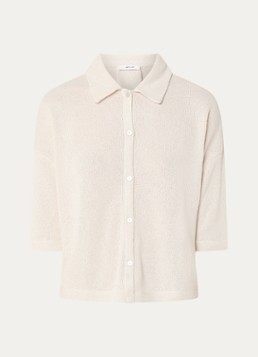 OPUS Dames Sitrica semi-transparante blouse in de kleur Naturel, maat: 38