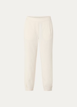 OPUS Dames High waist loose fit pantalon met steekzakken in de kleur Wit, maat: 36