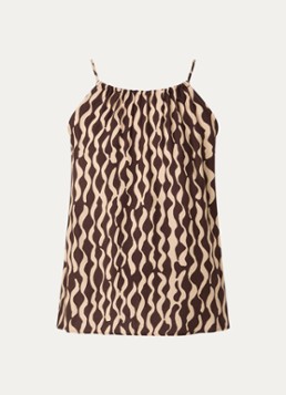 OPUS Dames Foyage Motion haltertop met print in de kleur Bruin, maat: 36