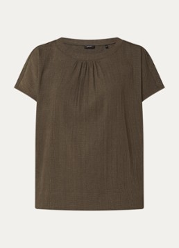 OPUS Dames T-shirt met structuur in de kleur Groen, maat: 44