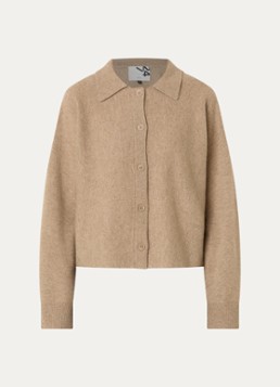OPUS Dames Dulena fijngebreid vest van wol in de kleur Donkerbeige, maat: 40