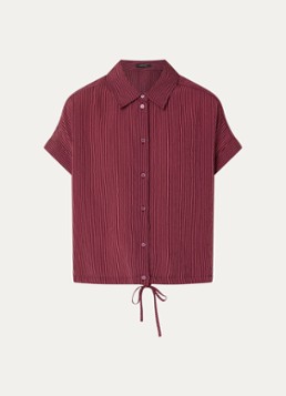 OPUS Dames Flaneta blouse met streepprint in de kleur Kersenrood, maat: 44