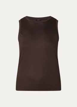 OPUS Dames Inise tanktop met ronde hals in de kleur Donkerbruin, maat: 44