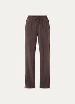 OPUS Dames Marou mid waist loose fit broek met steekzakken in de kleur Donkerbruin, maat: 44