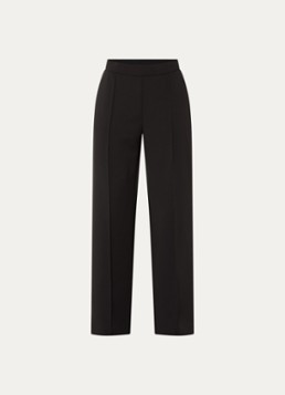 OPUS Dames Melane high waist straight fit pantalon van travelstof met steekzakken in de kleur Zwart, maat: 42