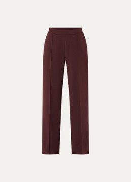 OPUS Dames Melane high waist straight fit pantalon van travelstof met steekzakken in de kleur Kersenrood, maat: 40