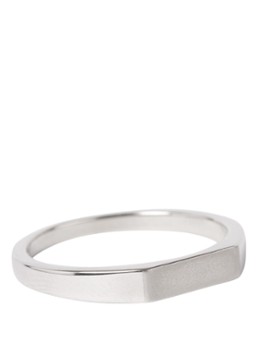 Miansai Heren Thin Geo zegelring van zilver in de kleur Zilver, maat: 10