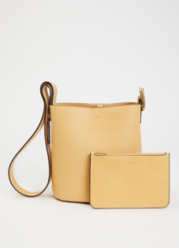 Coach Dames Bleecker 21 schoudertas van leer met uitneembare etui
