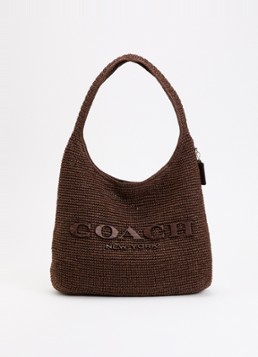 Coach Dames Brooklyn 29 schoudertas van stro met logo