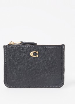 Coach Dames Mini ID pasjeshouder van leer in de kleur Zwart, maat: 1SIZE
