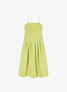 Whistles Dames Midi jurk met plooien in de kleur Kiwigroen