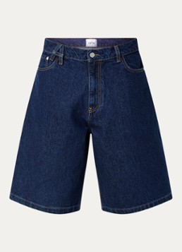 Arte Antwerp Heren Straight fit korte broek van denim met donkere wassing in de kleur Indigo, maat: 30