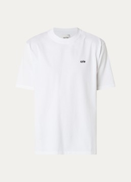 Arte Antwerp Heren T-shirt met logo- en backprint in de kleur Wit, maat: XXL