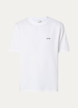 Arte Antwerp Heren T-shirt met logo- en backprint in de kleur Wit, maat: S