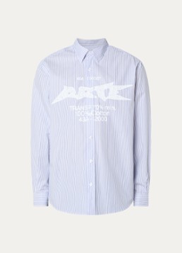 Arte Antwerp Heren Regular fit overhemd met streepprint in de kleur Blauw, maat: M