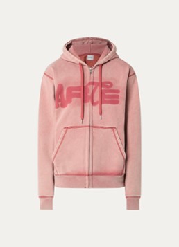 Arte Antwerp Heren Fadeout sweatvest met logoprint in de kleur Zalmroze, maat: M
